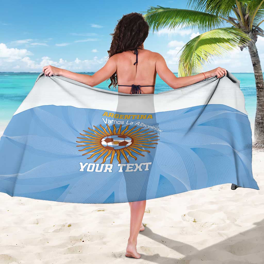 Custom Argentina Football Sarong Vamos La Albiceleste Blue Version - Wonder Print Shop