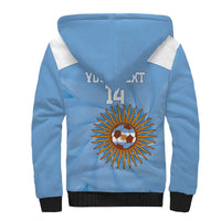Custom Argentina Football Sherpa Hoodie Vamos La Albiceleste Blue Version - Wonder Print Shop