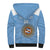 Custom Argentina Football Sherpa Hoodie Vamos La Albiceleste Blue Version - Wonder Print Shop
