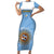 Custom Argentina Football Short Sleeve Bodycon Dress Vamos La Albiceleste Blue Version - Wonder Print Shop
