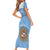 Custom Argentina Football Short Sleeve Bodycon Dress Vamos La Albiceleste Blue Version - Wonder Print Shop