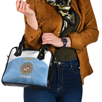 Custom Argentina Football Shoulder Handbag Vamos La Albiceleste Blue Version - Wonder Print Shop