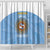 Custom Argentina Football Shower Curtain Vamos La Albiceleste Blue Version - Wonder Print Shop