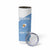 Custom Argentina Football Skinny Tumbler Vamos La Albiceleste Blue Version - Wonder Print Shop