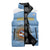 Custom Argentina Football Sleeveless Puffer Jacket Vamos La Albiceleste Blue Version - Wonder Print Shop