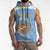 Custom Argentina Football Sleeveless Zip Hoodie Vamos La Albiceleste Blue Version - Wonder Print Shop