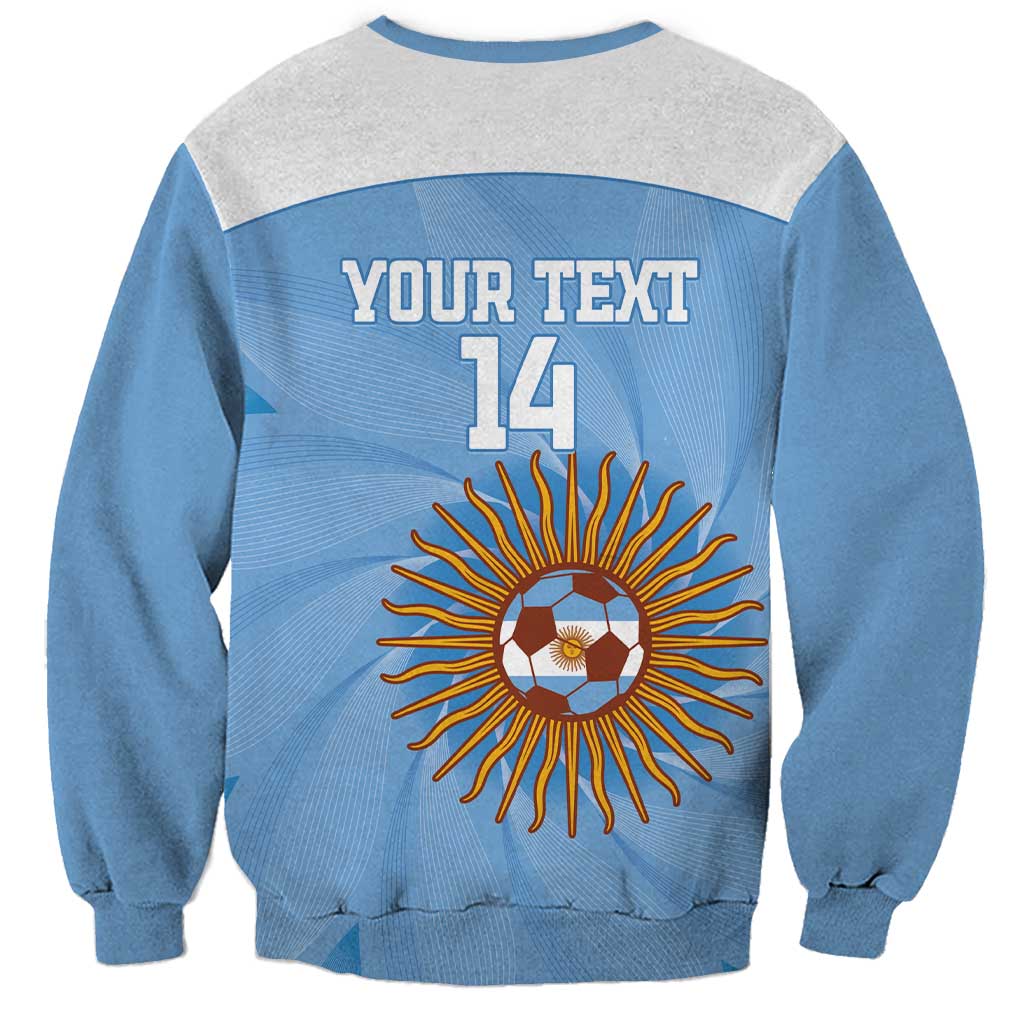 Custom Argentina Football Sweatshirt Vamos La Albiceleste Blue Version - Wonder Print Shop