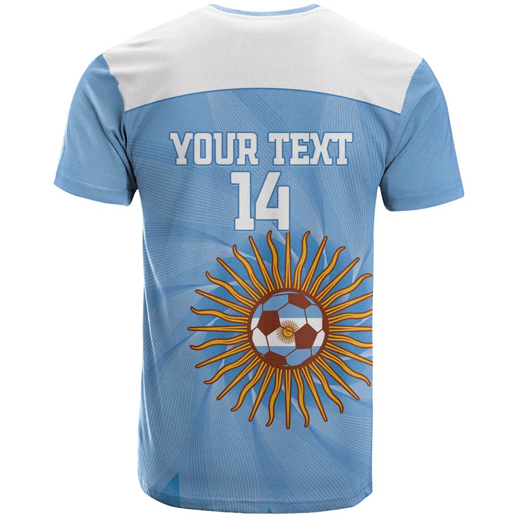 Custom Argentina Football T Shirt Vamos La Albiceleste Blue Version - Wonder Print Shop