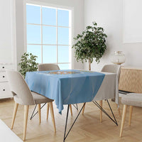 Custom Argentina Football Tablecloth Vamos La Albiceleste Blue Version - Wonder Print Shop