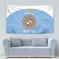 Custom Argentina Football Tapestry Vamos La Albiceleste Blue Version - Wonder Print Shop