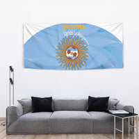 Custom Argentina Football Tapestry Vamos La Albiceleste Blue Version - Wonder Print Shop