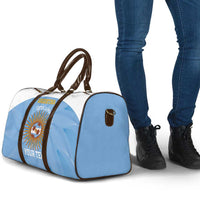 Custom Argentina Football Travel Bag Vamos La Albiceleste Blue Version - Wonder Print Shop
