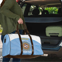 Custom Argentina Football Travel Bag Vamos La Albiceleste Blue Version - Wonder Print Shop