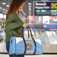 Custom Argentina Football Travel Bag Vamos La Albiceleste Blue Version - Wonder Print Shop