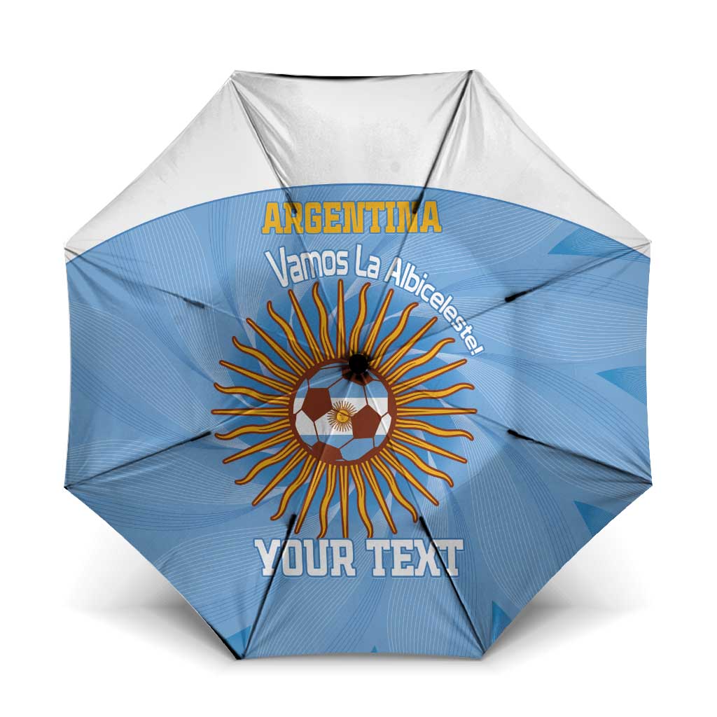 Custom Argentina Football Umbrella Vamos La Albiceleste Blue Version - Wonder Print Shop