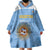 Custom Argentina Football Wearable Blanket Hoodie Vamos La Albiceleste Blue Version - Wonder Print Shop