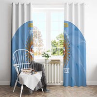 Custom Argentina Football Window Curtain Vamos La Albiceleste Blue Version - Wonder Print Shop
