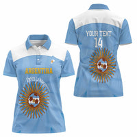 Custom Argentina Football Women Polo Shirt Vamos La Albiceleste Blue Version - Wonder Print Shop