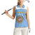 Custom Argentina Football Women Sleeveless Polo Shirt Vamos La Albiceleste Blue Version - Wonder Print Shop