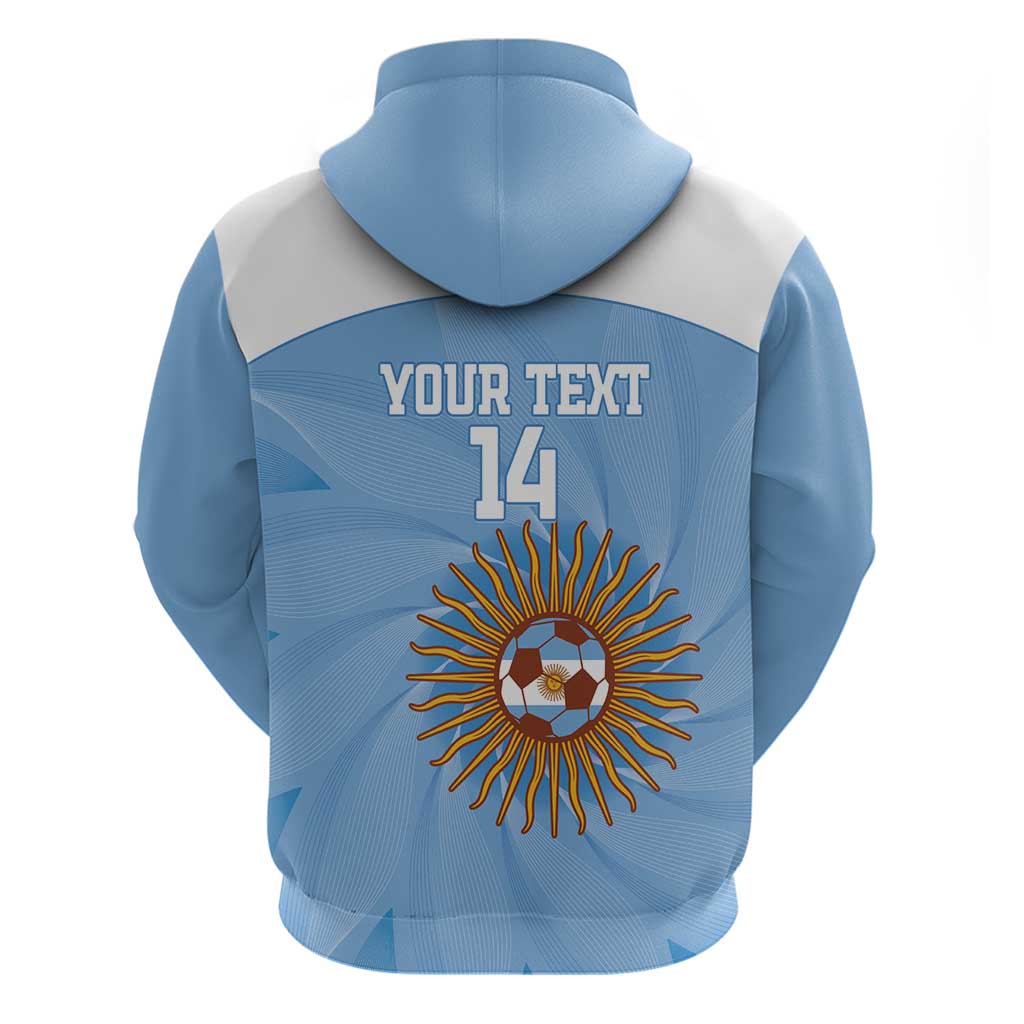 Custom Argentina Football Zip Hoodie Vamos La Albiceleste Blue Version - Wonder Print Shop