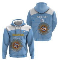 Custom Argentina Football Zip Hoodie Vamos La Albiceleste Blue Version - Wonder Print Shop