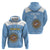 Custom Argentina Football Zip Hoodie Vamos La Albiceleste Blue Version - Wonder Print Shop
