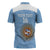 Custom Argentina Football Zipper Polo Shirt Vamos La Albiceleste Blue Version - Wonder Print Shop