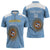 Custom Argentina Football Zipper Polo Shirt Vamos La Albiceleste Blue Version - Wonder Print Shop