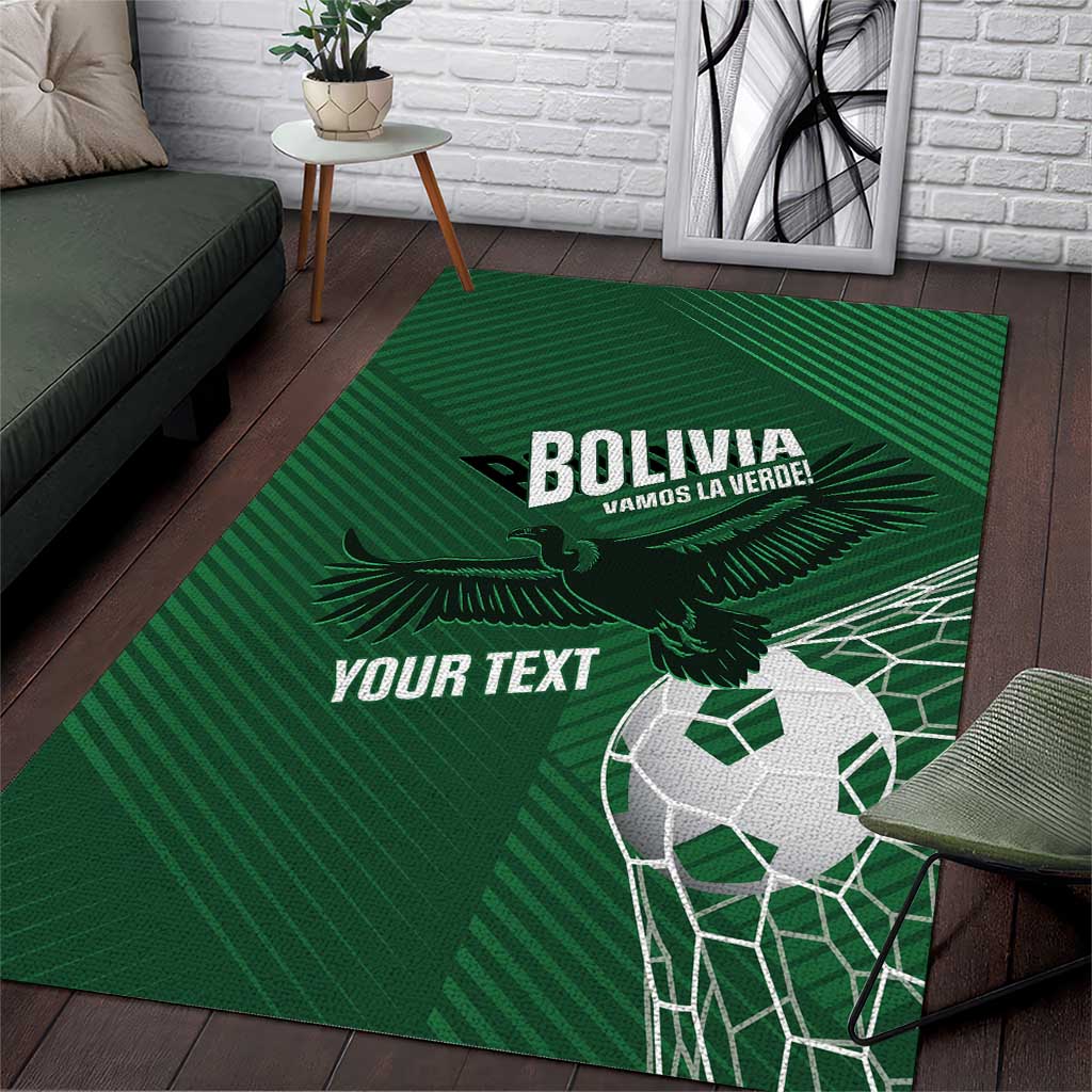 Custom Bolivia Football Area Rug Vamos La Verde - Wonder Print Shop