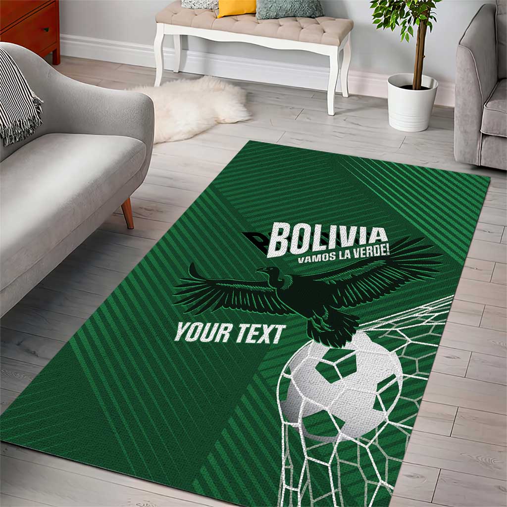 Custom Bolivia Football Area Rug Vamos La Verde - Wonder Print Shop