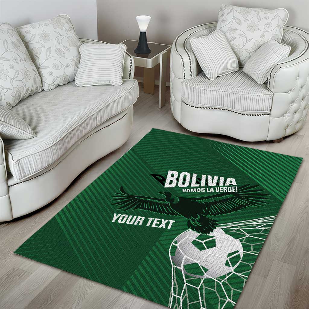 Custom Bolivia Football Area Rug Vamos La Verde - Wonder Print Shop