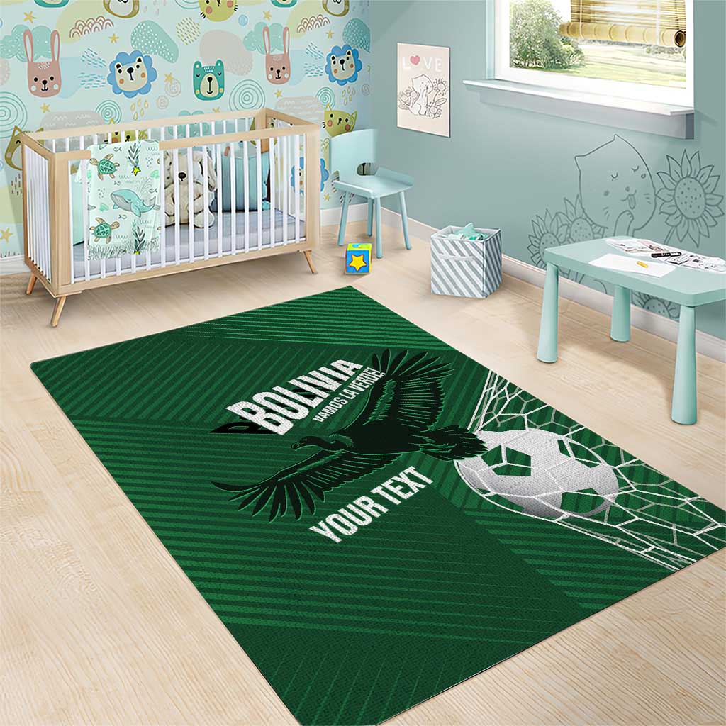 Custom Bolivia Football Area Rug Vamos La Verde - Wonder Print Shop