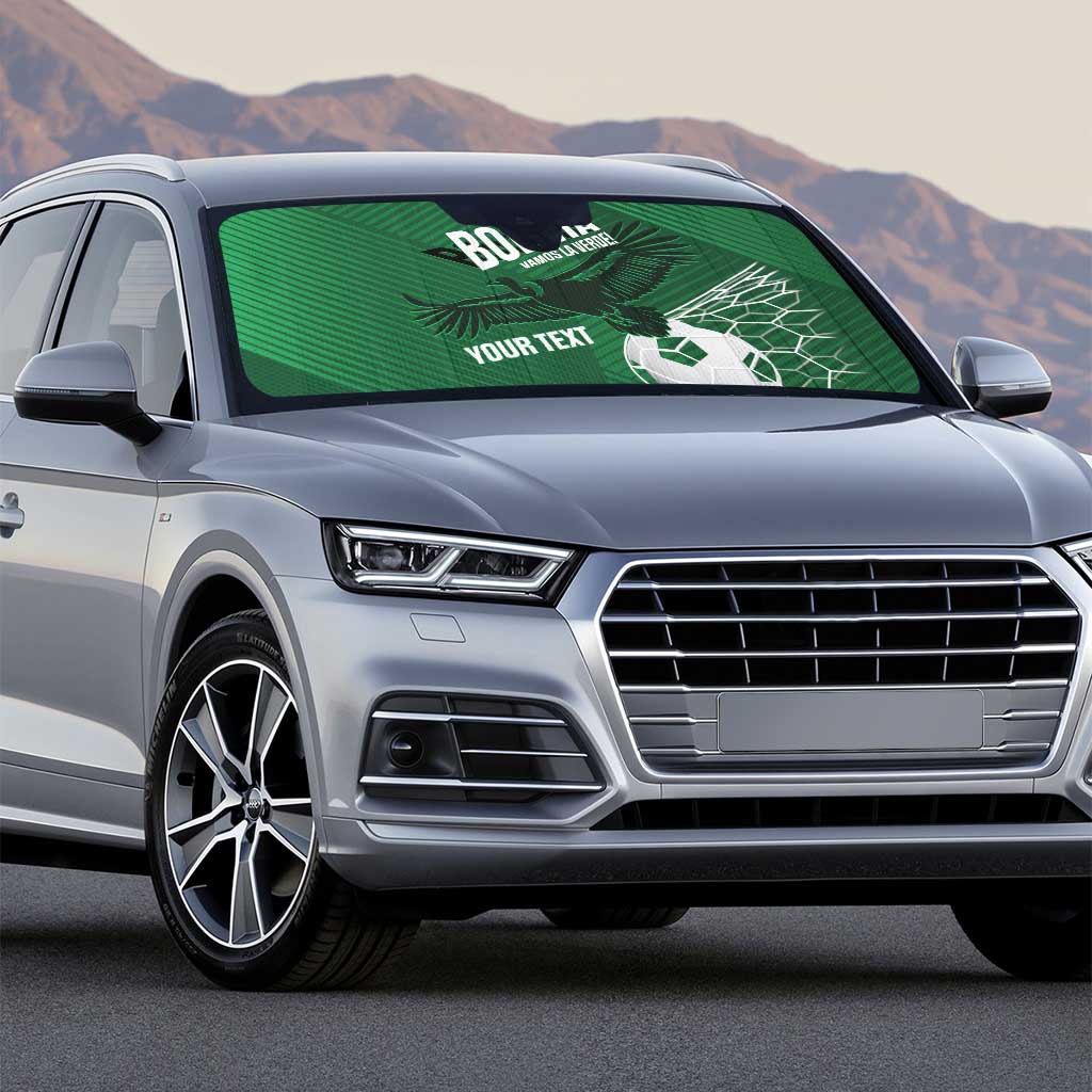 Custom Bolivia Football Auto Sun Shade Vamos La Verde - Wonder Print Shop