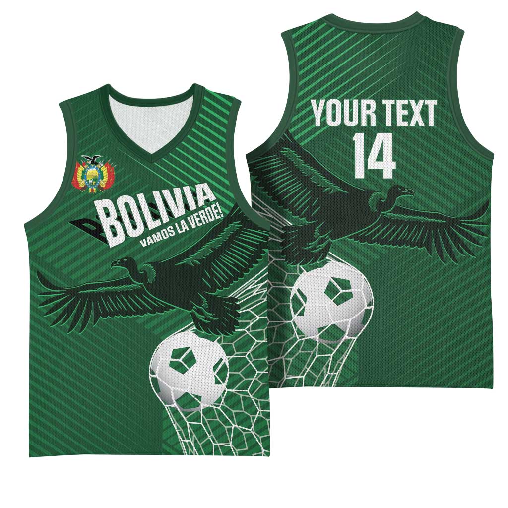 Custom Bolivia Football Basketball Jersey Vamos La Verde - Wonder Print Shop