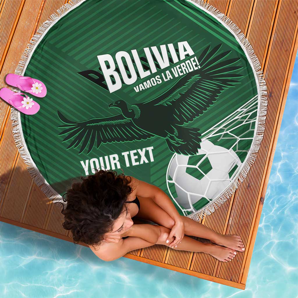 Custom Bolivia Football Beach Blanket Vamos La Verde - Wonder Print Shop