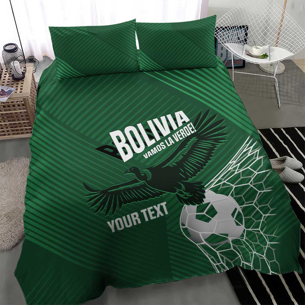 Custom Bolivia Football Bedding Set Vamos La Verde - Wonder Print Shop