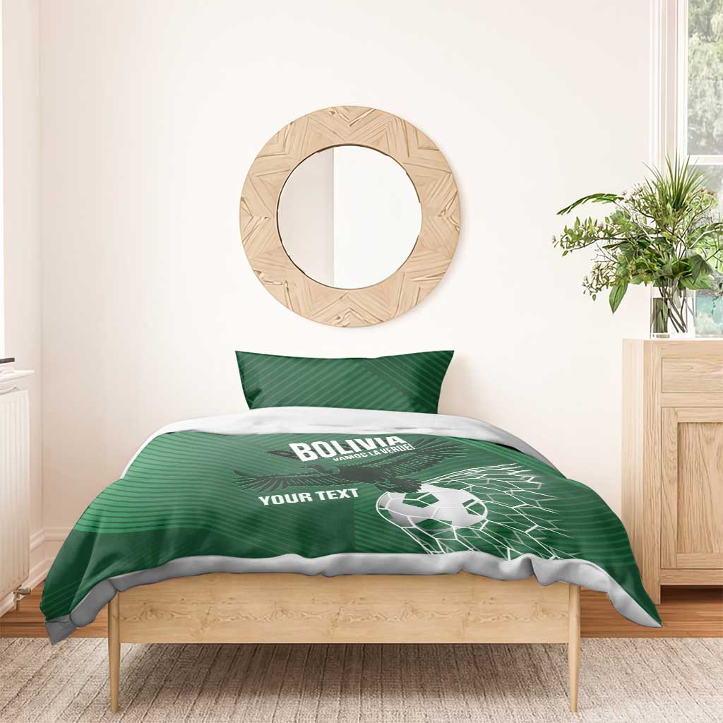 Custom Bolivia Football Bedding Set Vamos La Verde - Wonder Print Shop