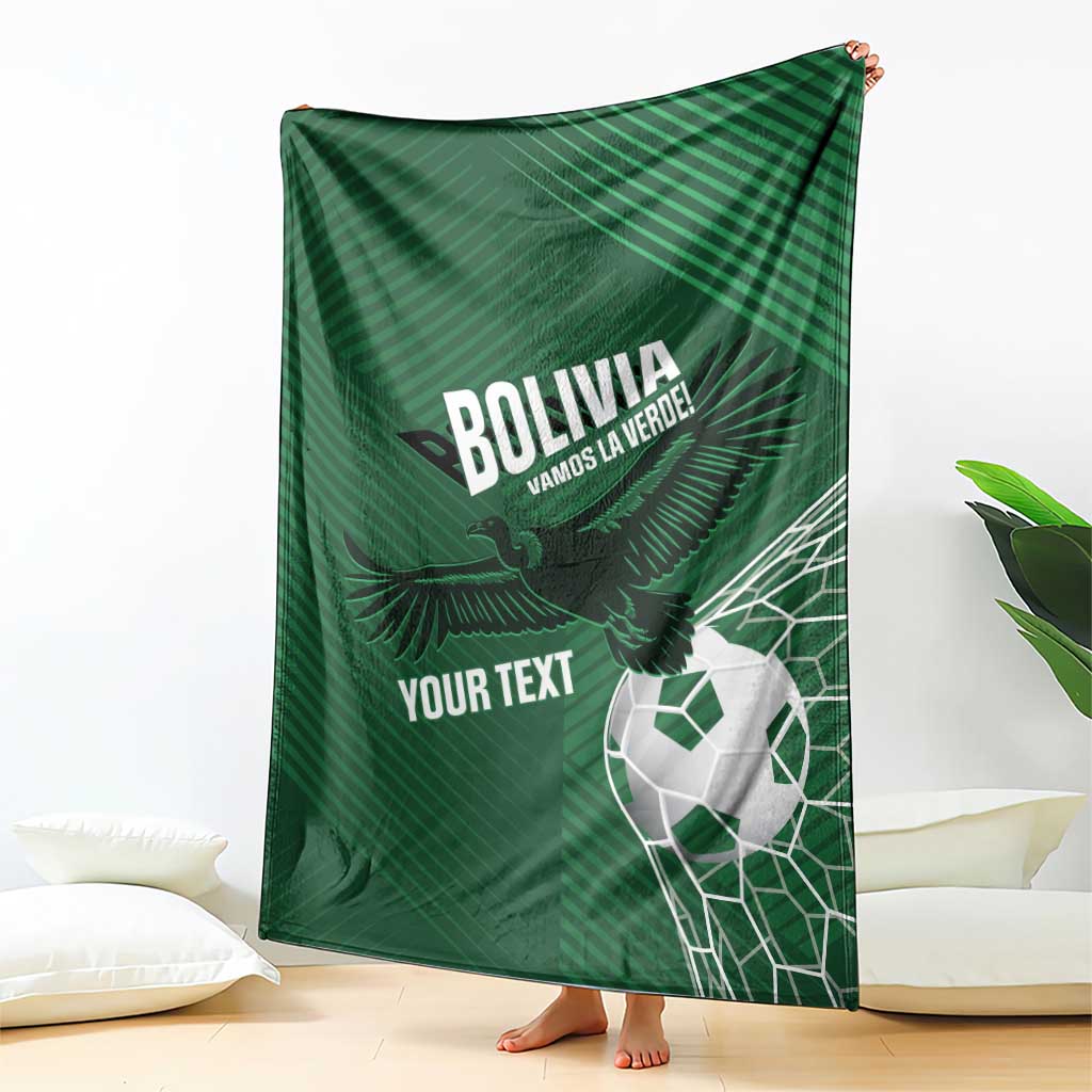 Custom Bolivia Football Blanket Vamos La Verde - Wonder Print Shop