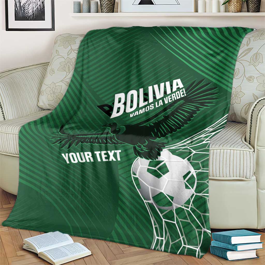 Custom Bolivia Football Blanket Vamos La Verde - Wonder Print Shop