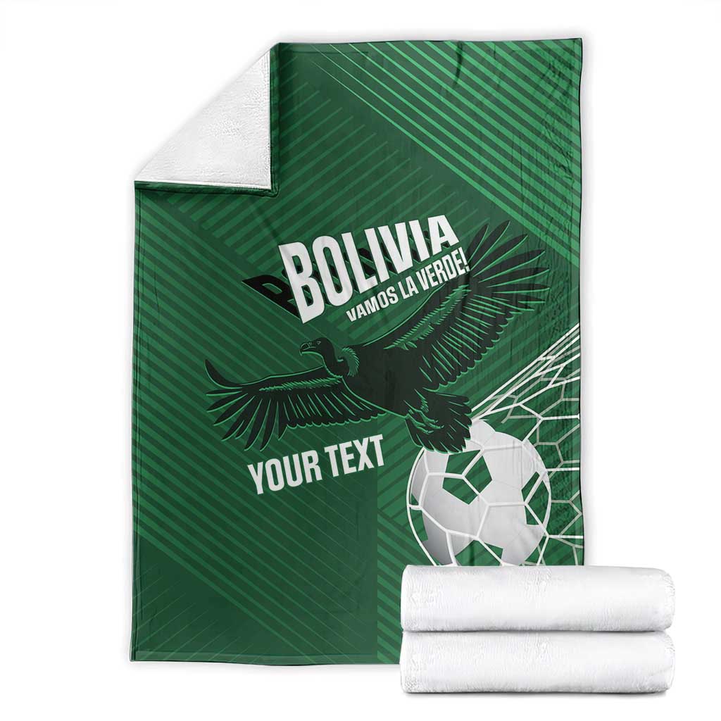 Custom Bolivia Football Blanket Vamos La Verde - Wonder Print Shop