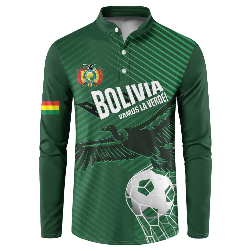 Custom Bolivia Football Button Sweatshirt Vamos La Verde - Wonder Print Shop
