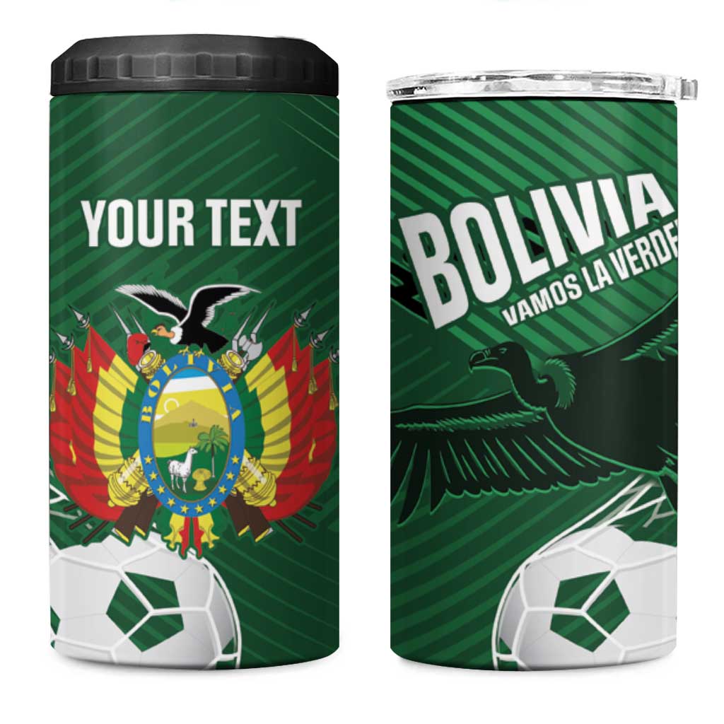 Custom Bolivia Football 4 in 1 Can Cooler Tumbler Vamos La Verde - Wonder Print Shop