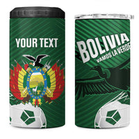 Custom Bolivia Football 4 in 1 Can Cooler Tumbler Vamos La Verde - Wonder Print Shop