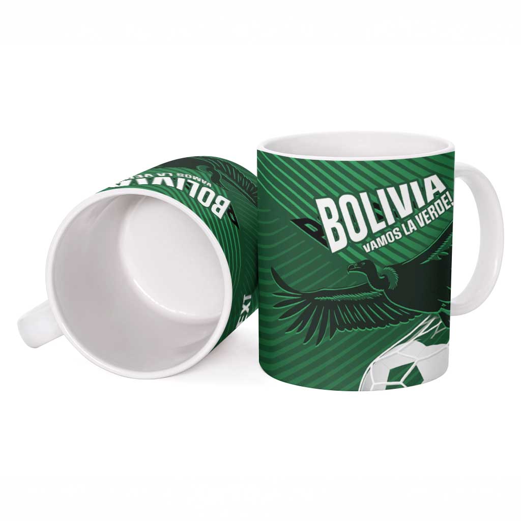 Custom Bolivia Football Ceramic Mug Vamos La Verde - Wonder Print Shop