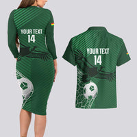 Custom Bolivia Football Couples Matching Long Sleeve Bodycon Dress and Hawaiian Shirt Vamos La Verde - Wonder Print Shop