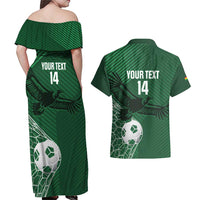Custom Bolivia Football Couples Matching Off Shoulder Maxi Dress and Hawaiian Shirt Vamos La Verde - Wonder Print Shop