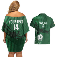 Custom Bolivia Football Couples Matching Off Shoulder Short Dress and Hawaiian Shirt Vamos La Verde - Wonder Print Shop