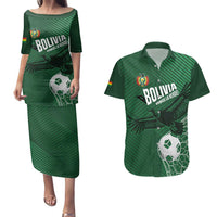Custom Bolivia Football Couples Matching Puletasi and Hawaiian Shirt Vamos La Verde - Wonder Print Shop