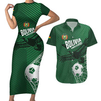 Custom Bolivia Football Couples Matching Short Sleeve Bodycon Dress and Hawaiian Shirt Vamos La Verde - Wonder Print Shop