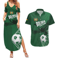 Custom Bolivia Football Couples Matching Summer Maxi Dress and Hawaiian Shirt Vamos La Verde - Wonder Print Shop